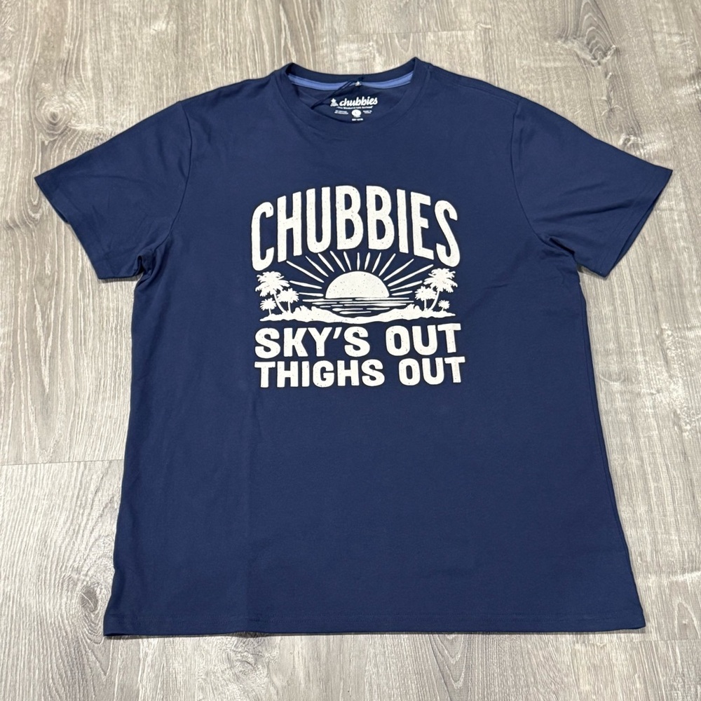 Chubbies Navy Graphic Tee - Sky's Out Thighs Out
